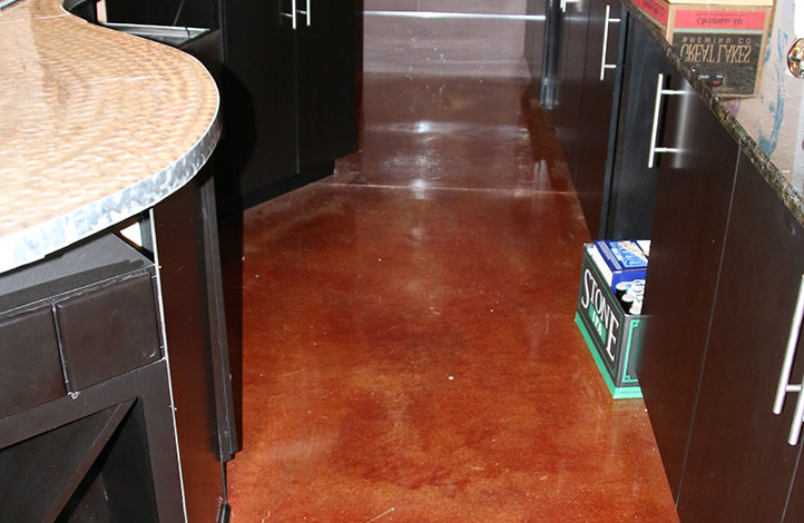 Acid Stain Finish on Concrete Floor