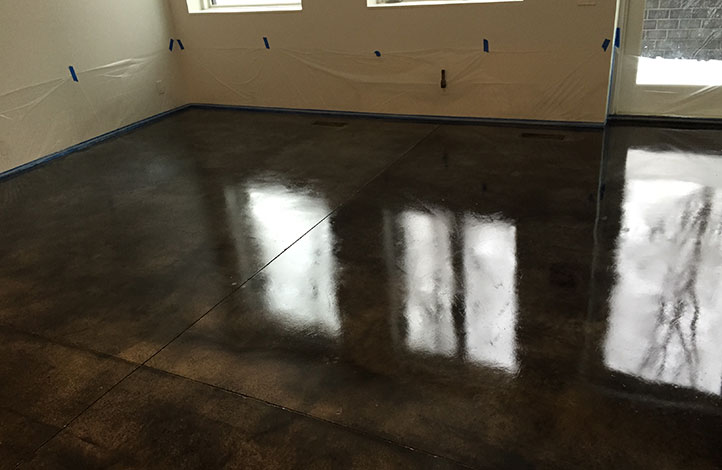 Black Acid Stain Finish on Concrete