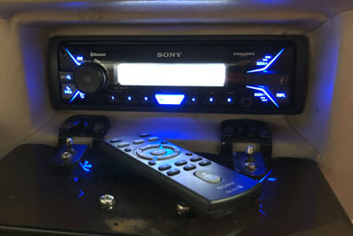 Stereo installed by GK's Custom Polishing.