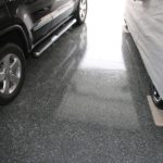 Concrete Garage Floor Epoxy Coating with Flakes