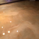Concrete Floor with Metallic Epoxy Coating