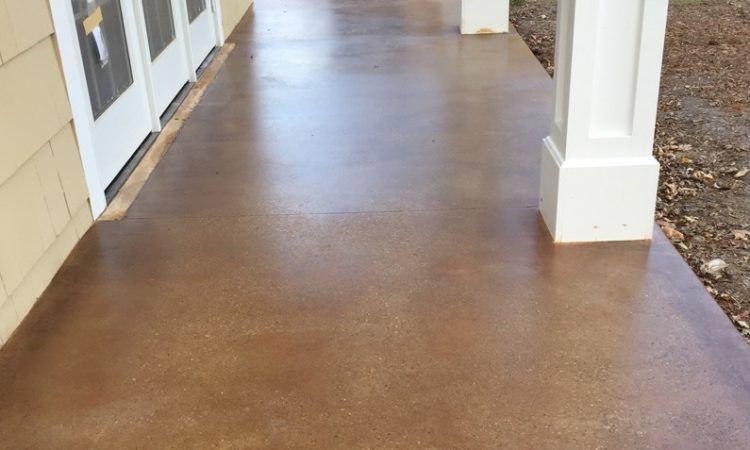 Clean Painted Concrete Porch Floor