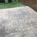 Painted Stamped Concrete Deck