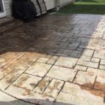 Weathered Stamped Concrete Deck