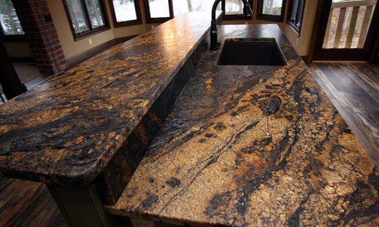 Honed And Leathered Finish Natural Stone, Leathered Granite Countertops