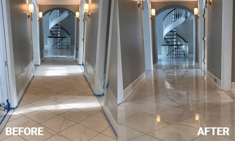 Floor Before and After Polishing