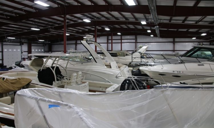 Boats in GK's Custom Polishing Climate-Controlled Indoor Storage Facility