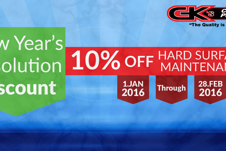 New Year's Resolution Discount - 10% Off Hard Surface Maintenance