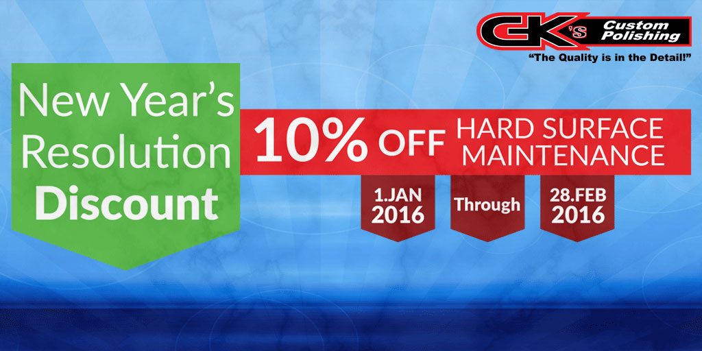 New Year's Resolution Discount - 10% Off Hard Surface Maintenance