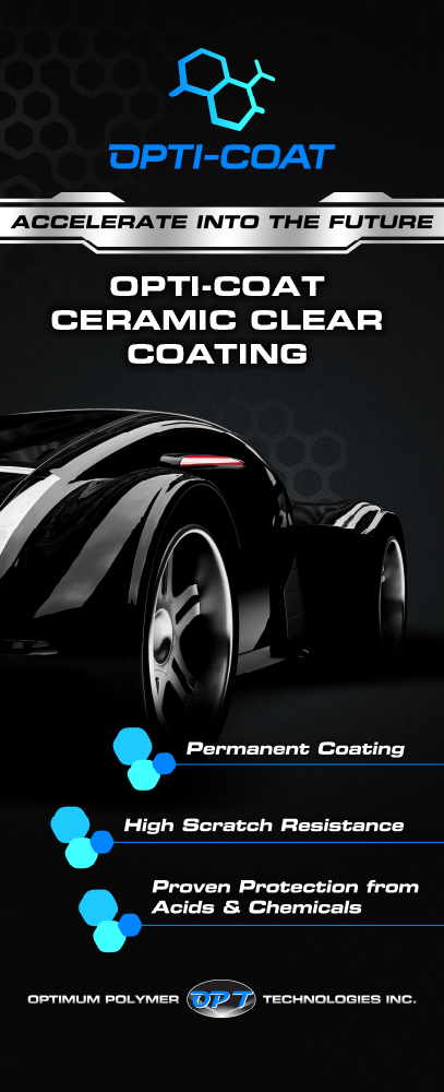 Opti-Coat Ceramic Clear Coating - Permanent Coating, High Scratch Resistance, Proven Protection from Acids & Chemicals