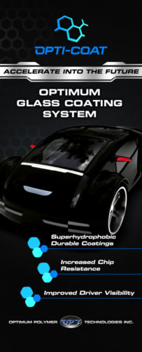 Optimum Glass Coating System: Superhydrophobic Durable Coatings, Increased Chip Resistance, Improved Driver Visibility